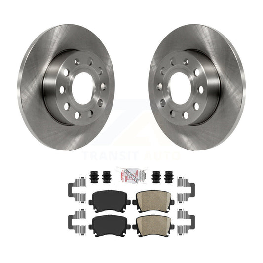 Brake Rotor And Ceramic Pad Rear Kit For Volkswagen Jetta Rabbit Audi A3 Quattro