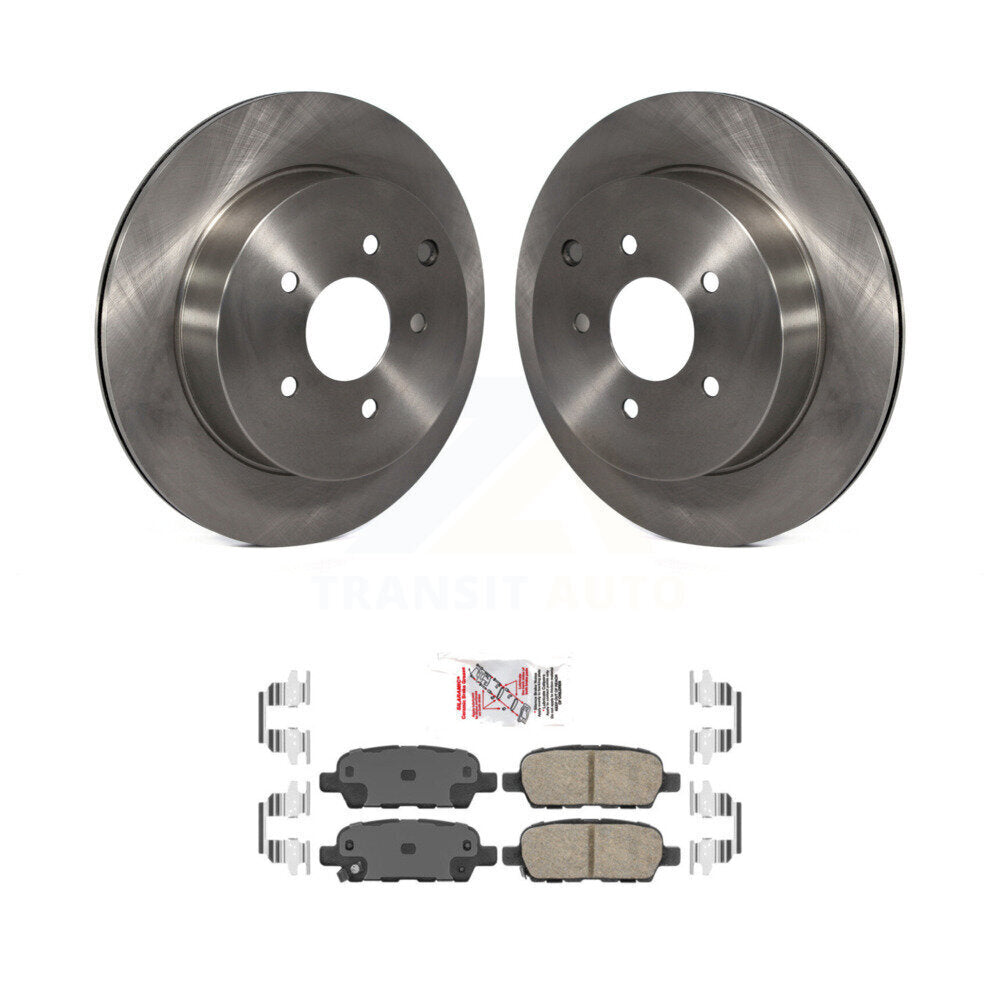 Disc Brake Rotors And Ceramic Pads Rear Kit For 2009-2012 INFINITI FX35