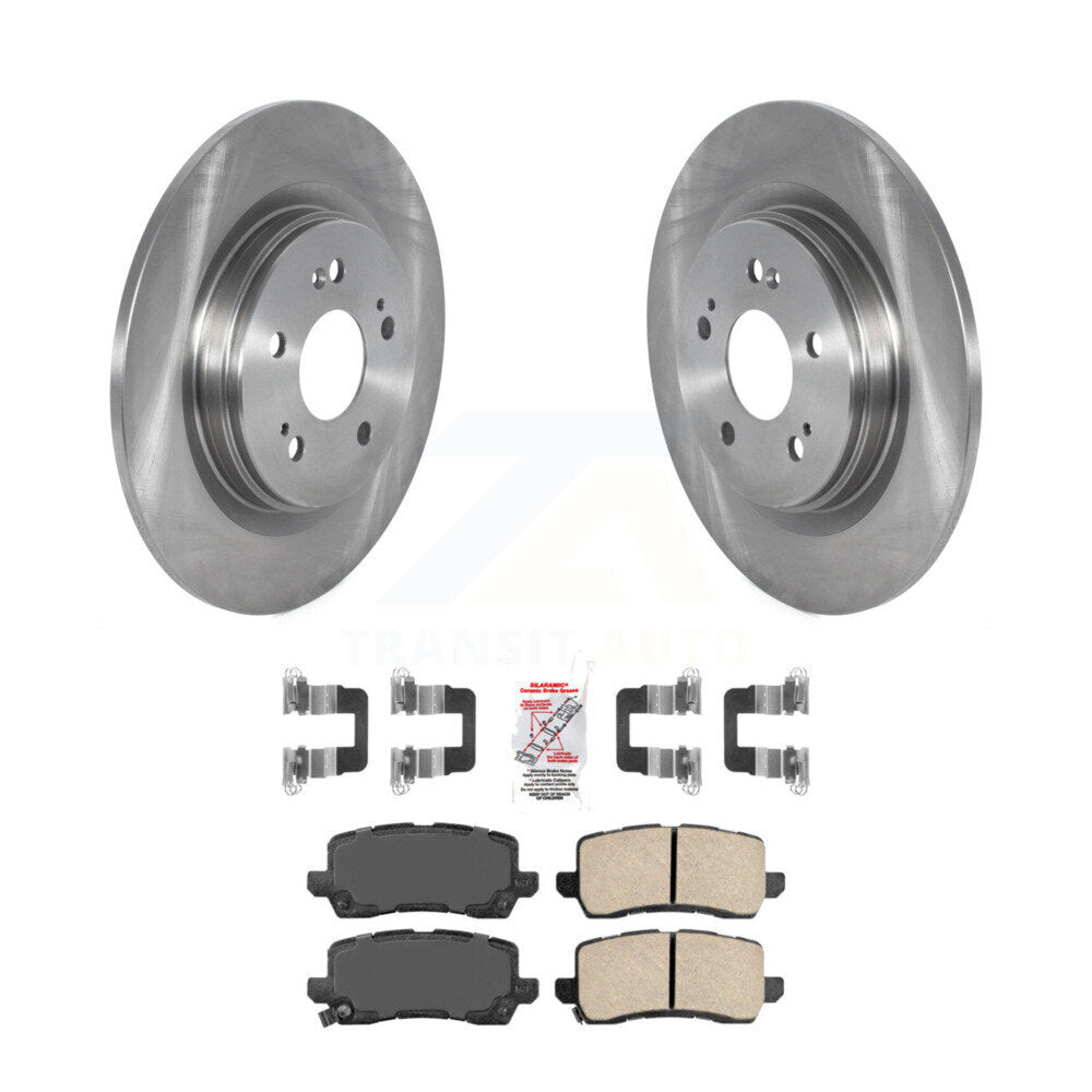 Disc Brake Rotors And Ceramic Pads Rear Kit For 2018-2020 Honda Odyssey