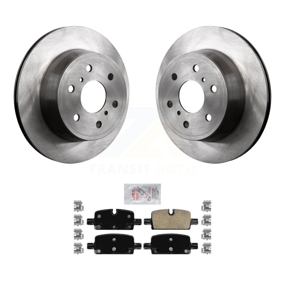 Brake Rotor & Ceramic Pad Rear Kit For GMC Sierra 1500 With Manual Parking