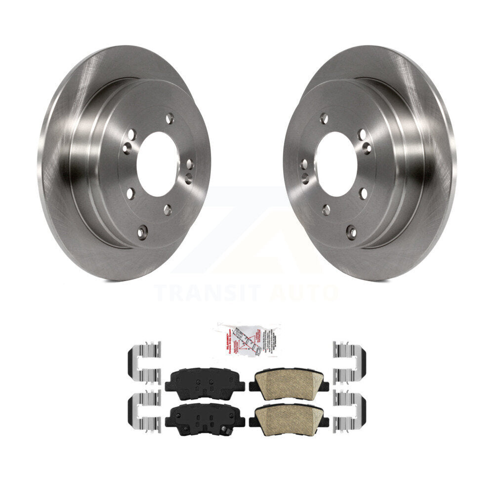 Disc Brake Rotors And Ceramic Pads Rear Kit For 2007-2009 Kia Amanti