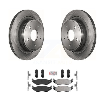 Brake Rotors Semi-Metallic Pad Rear Kit For Ram 1500 Classic Dodge Durango Aspen