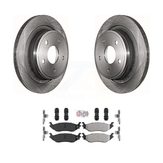 Brake Rotors Semi-Metallic Pad Rear Kit For Ram 1500 Classic Dodge Durango Aspen
