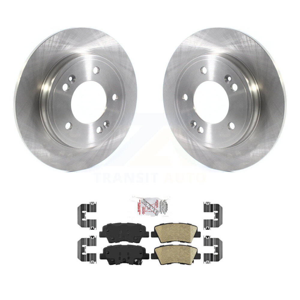 Brake Rotor Ceramic Pad Rear Kit For Hyundai Elantra Kia Forte Ioniq Niro Forte5