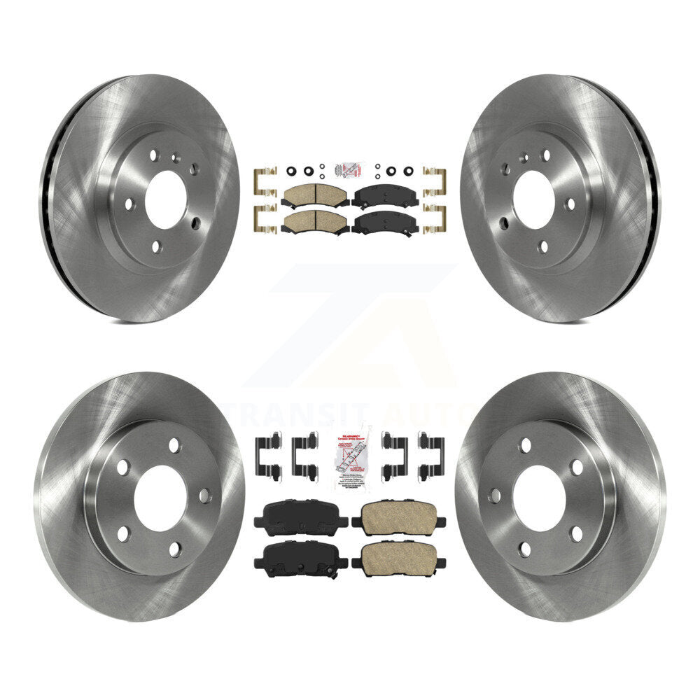 Ceramic Pads And Disc Brake Rotors Front Rear Kit For Chevrolet Impala Limited