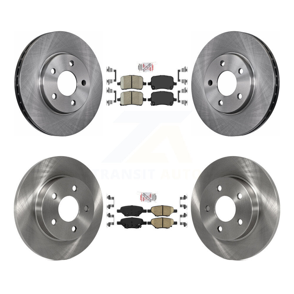 Ceramic Pad And Brake Rotor Front Rear Kit For Chevrolet Malibu Drum rear brakes