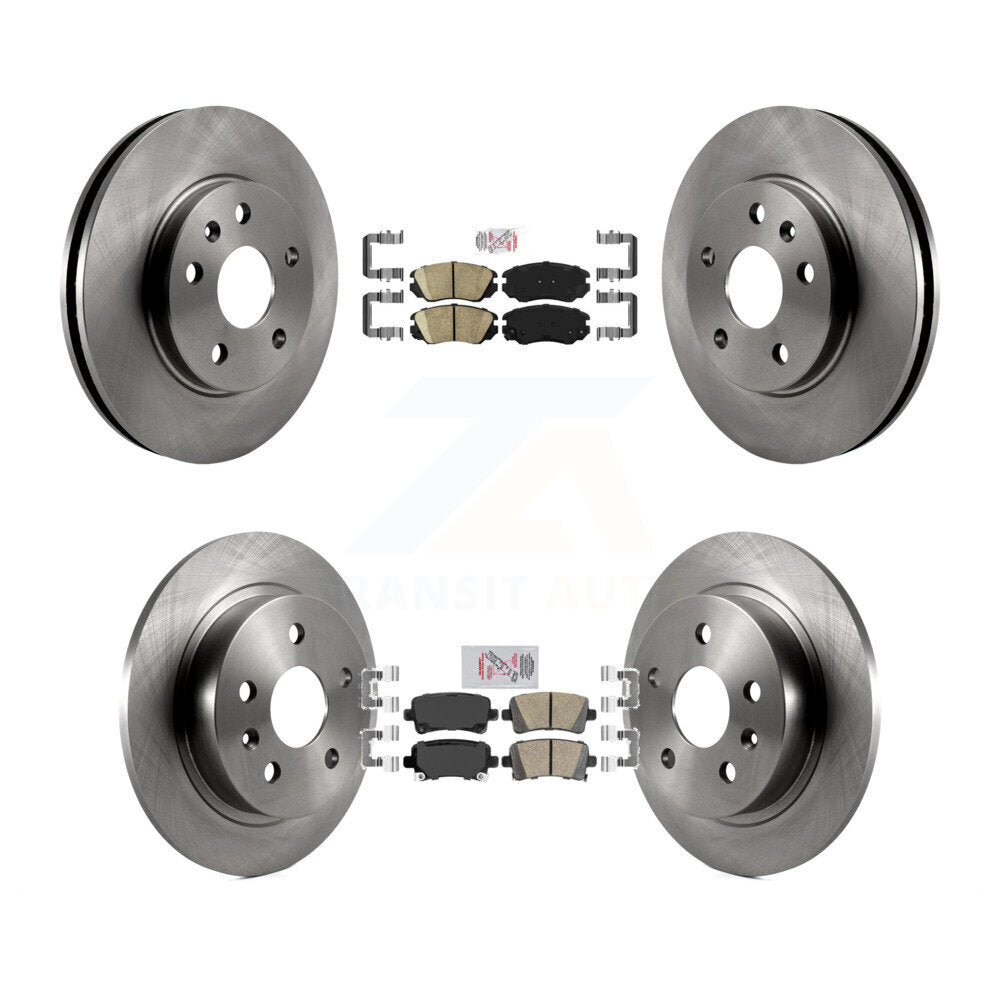 Ceramic Pad Brake Rotors Front Rear Kit For Chevrolet Malibu Naturally Aspirated