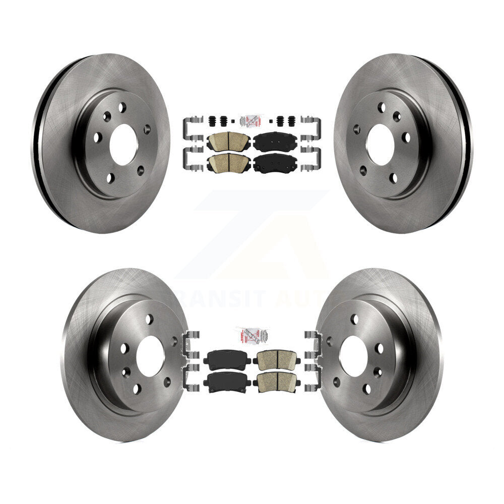 Ceramic Pads And Disc Brake Rotors Front Rear Kit For Chevrolet Malibu Limited