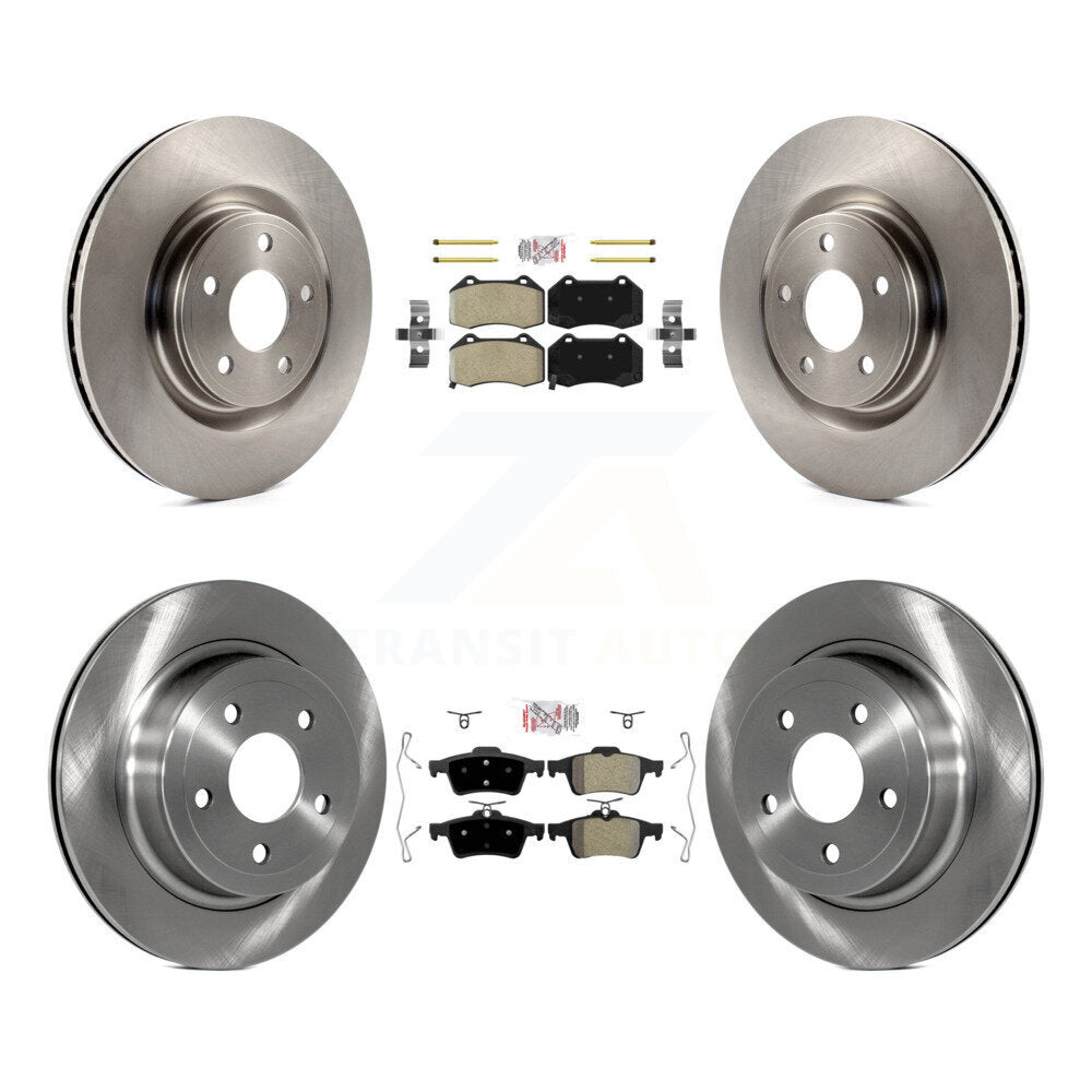 Semi-Metallic Pad & Brake Rotor Front Rear Kit For 2008-2010 Chevrolet Cobalt SS