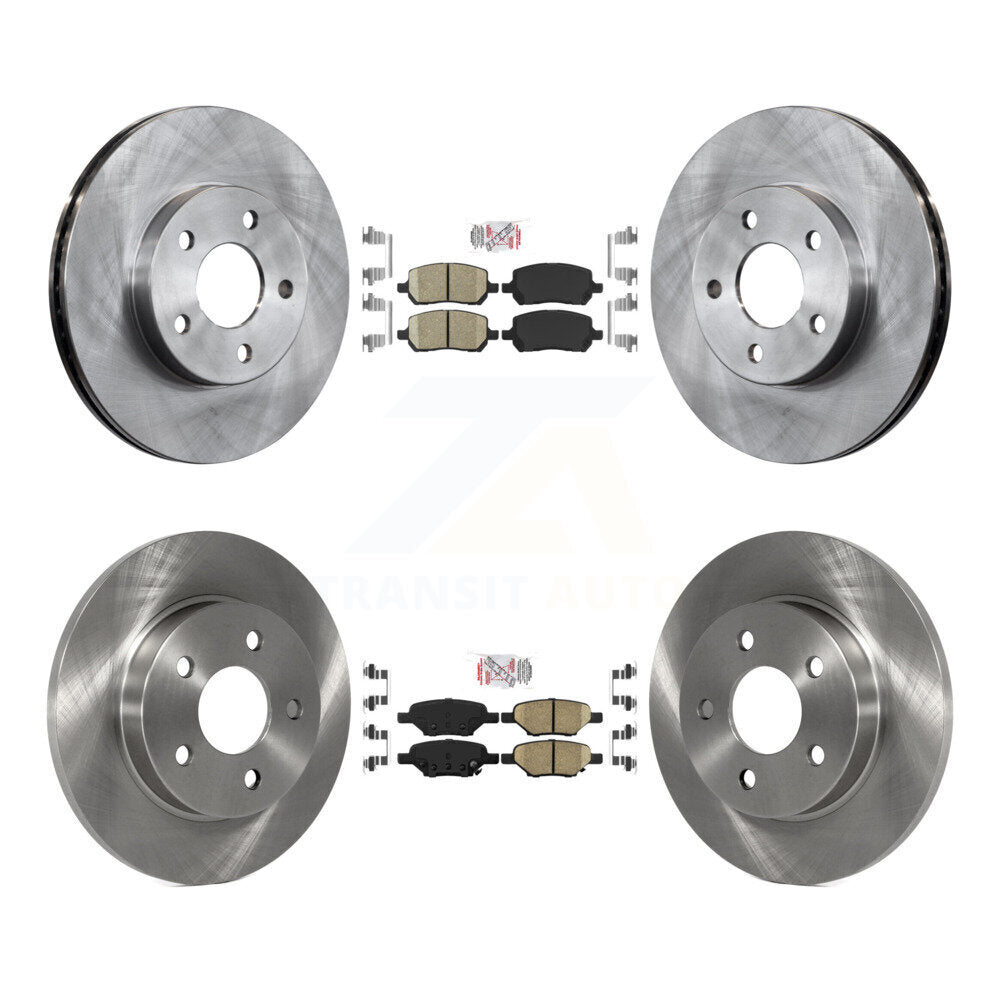 Ceramic Pads And Disc Brake Rotors Front Rear Kit For Pontiac G5