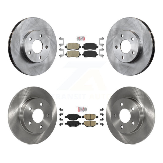 Ceramic Pads And Disc Brake Rotors Front Rear Kit For Pontiac G5