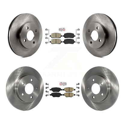 Ceramic Pads And Disc Brake Rotors Front Rear Kit For Pontiac G5 Pursuit
