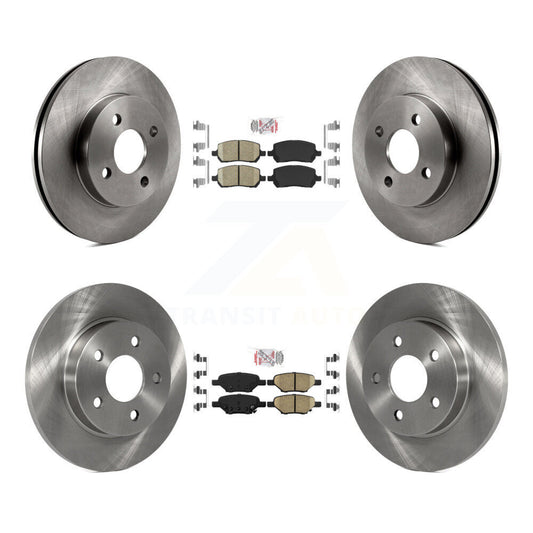 Ceramic Pads And Disc Brake Rotors Front Rear Kit For Pontiac G5 Pursuit