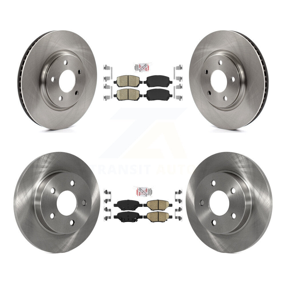 Ceramic Pad Disc Brake Rotor Front Rear Kit For Pontiac G5 With Brakes