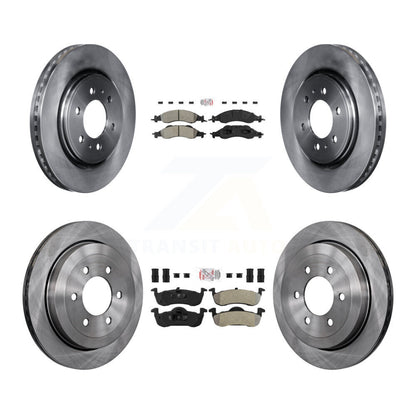Semi-Metallic Pad & Disc Brake Rotors Front Rear Kit For Ford Expedition Lincoln