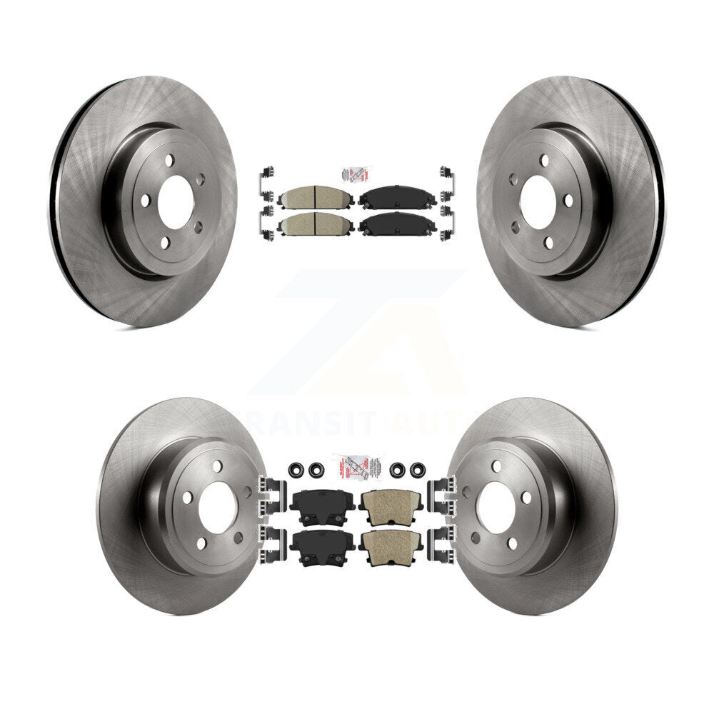 Ceramic Pad Brake Rotors Front Rear Kit For 2005-2006 Chrysler 300 AWD with 3.5L