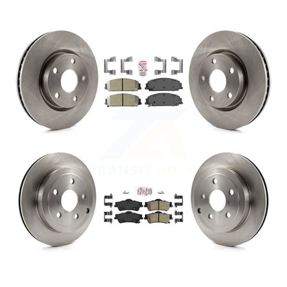 Semi-Metallic Pad Disc Brake Rotors Front Rear Kit For 2008-2009 Pontiac G8 Base