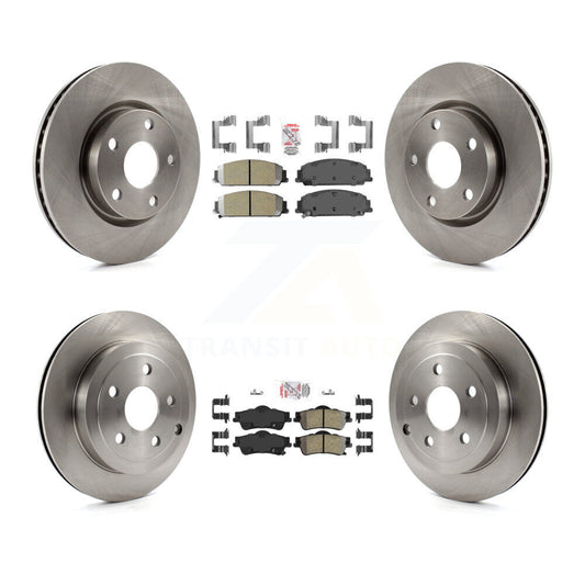 Semi-Metallic Pad Disc Brake Rotors Front Rear Kit For 2008-2009 Pontiac G8 Base