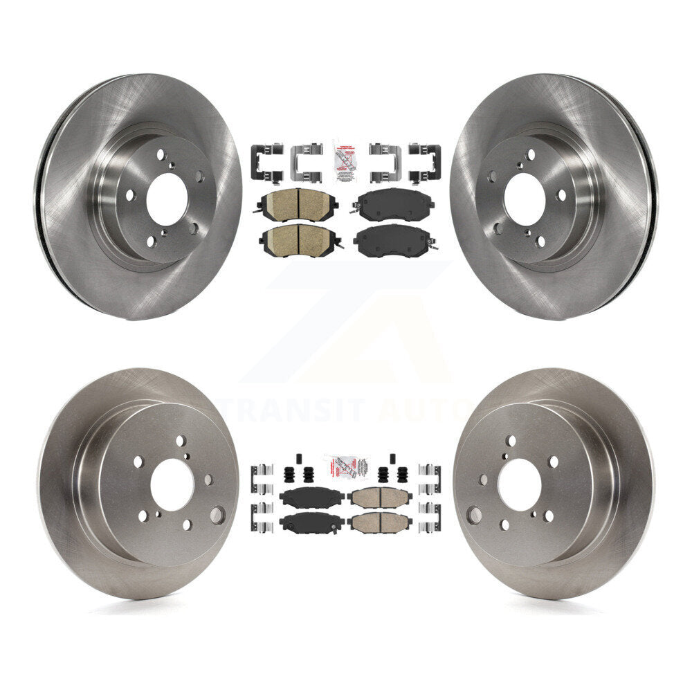 Ceramic Pads And Disc Brake Rotors Front Rear Kit For Subaru Impreza