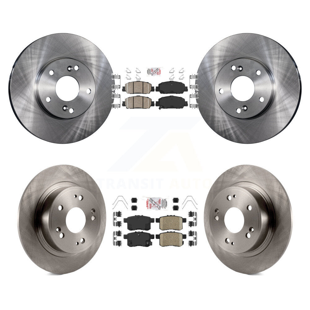Ceramic Pad Disc Brake Rotor Front Rear Kit For 2016 Honda Accord LX-S with 2.4L