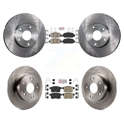 Ceramic Pad Disc Brake Rotor Front Rear Kit For 2016 Honda Accord LX-S with 2.4L