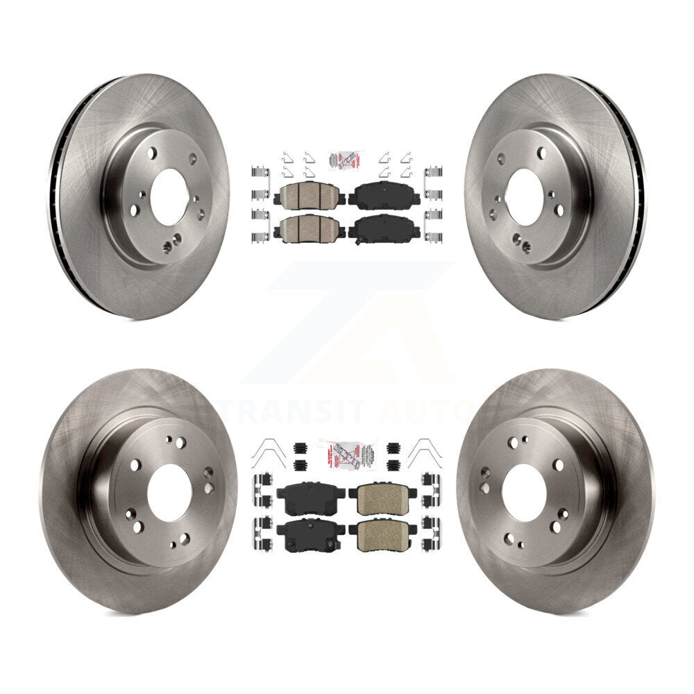 Ceramic Pads And Disc Brake Rotors Front Rear Kit For 2017 Honda Accord LX-S