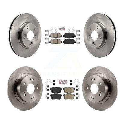 Ceramic Pads And Disc Brake Rotors Front Rear Kit For 2017 Honda Accord LX-S