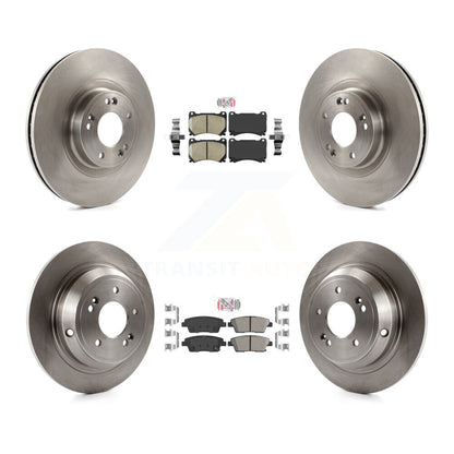 Ceramic Pads And Disc Brake Rotors Front Rear Kit For Hyundai Genesis