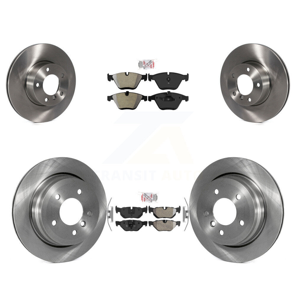 Semi-Metallic Pad & Disc Brake Rotor Front Rear Kit For BMW 328i xDrive X1 328xi