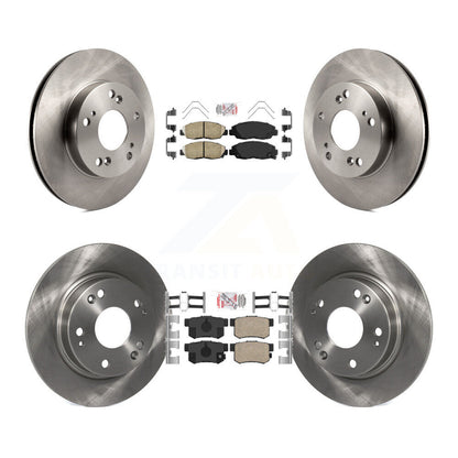 Ceramic Pads And Disc Brake Rotors Front Rear Kit For Honda Civic