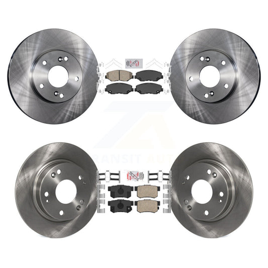 Ceramic Pads And Disc Brake Rotors Front Rear Kit For Honda Civic