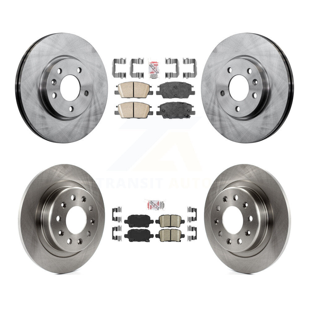 Ceramic Pad Brake Rotors Front Rear Kit For Chevrolet Equinox GMC Terrain Malibu