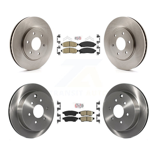 Ceramic Pad & Disc Brake Rotor Front Rear Kit For Nissan Frontier Suzuki Equator