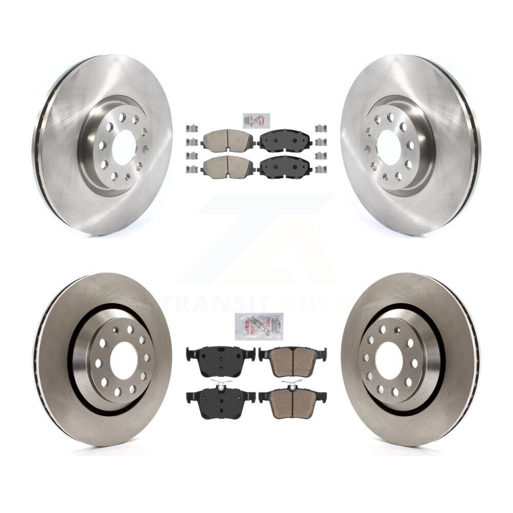 Ceramic Pads And Disc Brake Rotors Front Rear Kit For Volkswagen Atlas