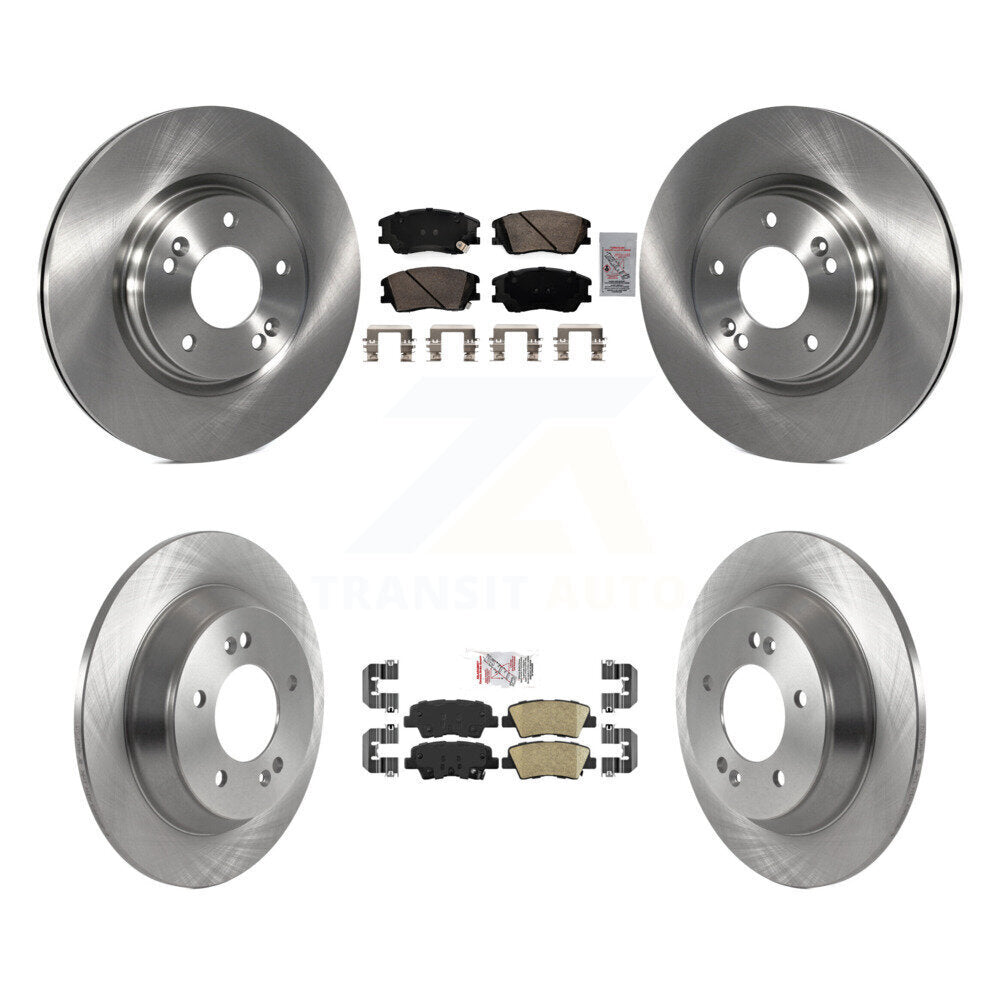 Ceramic Pad Brake Rotor Front Rear Kit For 20-22 Kia Soul 1.6L with Turbocharged
