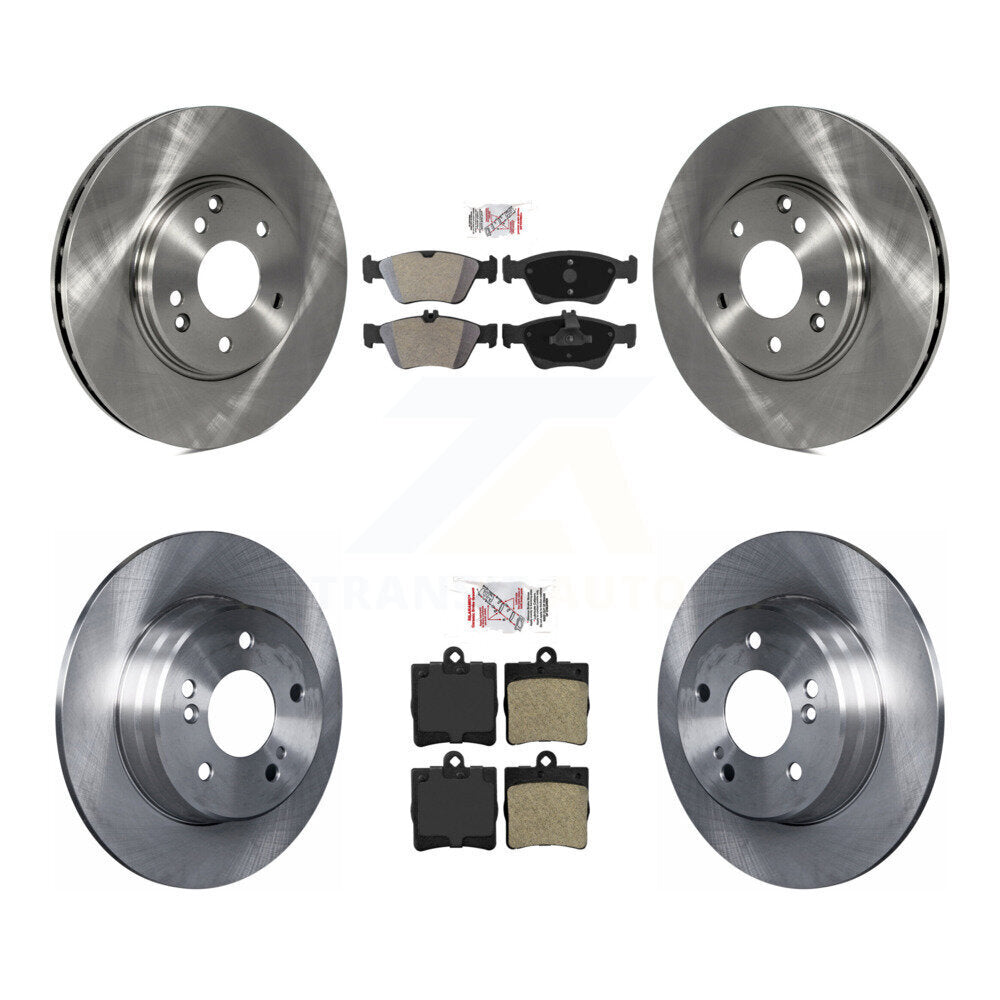 Semi-Metallic Pad Disc Brake Rotors Front Rear Kit For 2001 Mercedes-Benz SLK320