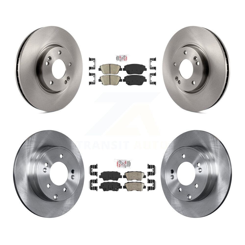 Ceramic Pads And Disc Brake Rotors Front Rear Kit For Hyundai Sonata Kia Optima