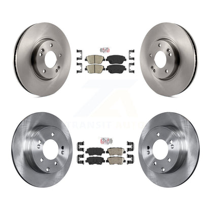 Ceramic Pads And Disc Brake Rotors Front Rear Kit For Hyundai Sonata Kia Optima