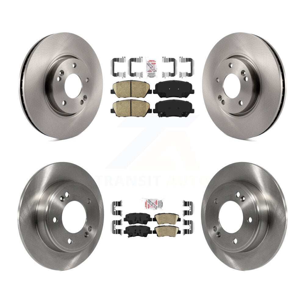 Ceramic Pad & Brake Rotor Front Rear Kit For 13-15 Hyundai Veloster Turbocharged