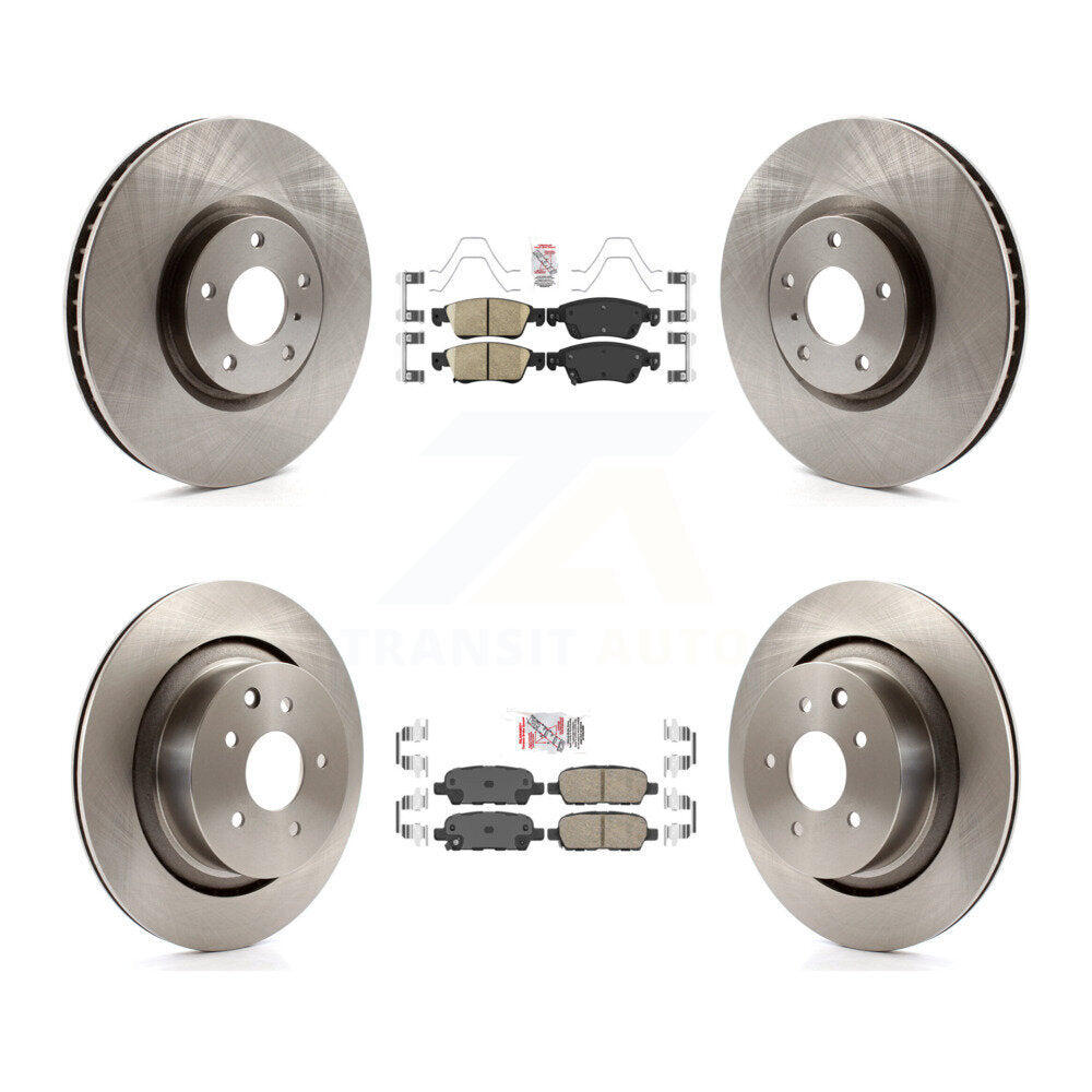 Ceramic Pads And Disc Brake Rotors Front Rear Kit For INFINITI G37 G35 Q60