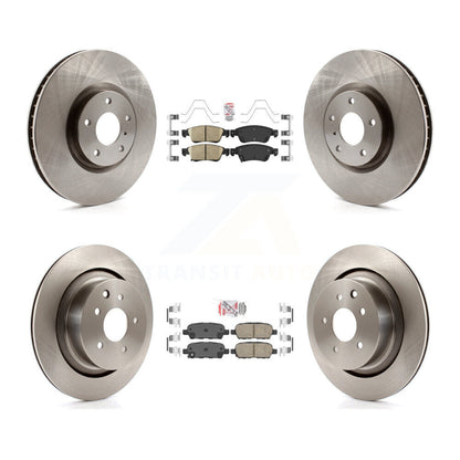 Ceramic Pads And Disc Brake Rotors Front Rear Kit For INFINITI G37 G35 Q60