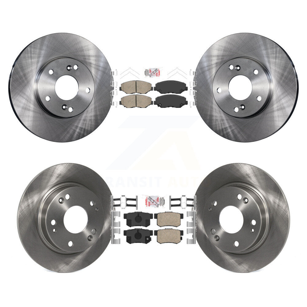 Ceramic Pads And Disc Brake Rotors Front Rear Kit For 2014-2015 Acura ILX 2.0L