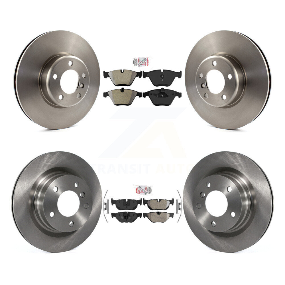Semi-Metallic Pad & Brake Rotor Front Rear Kit For 2013 BMW 328i Coupe with 3.0L