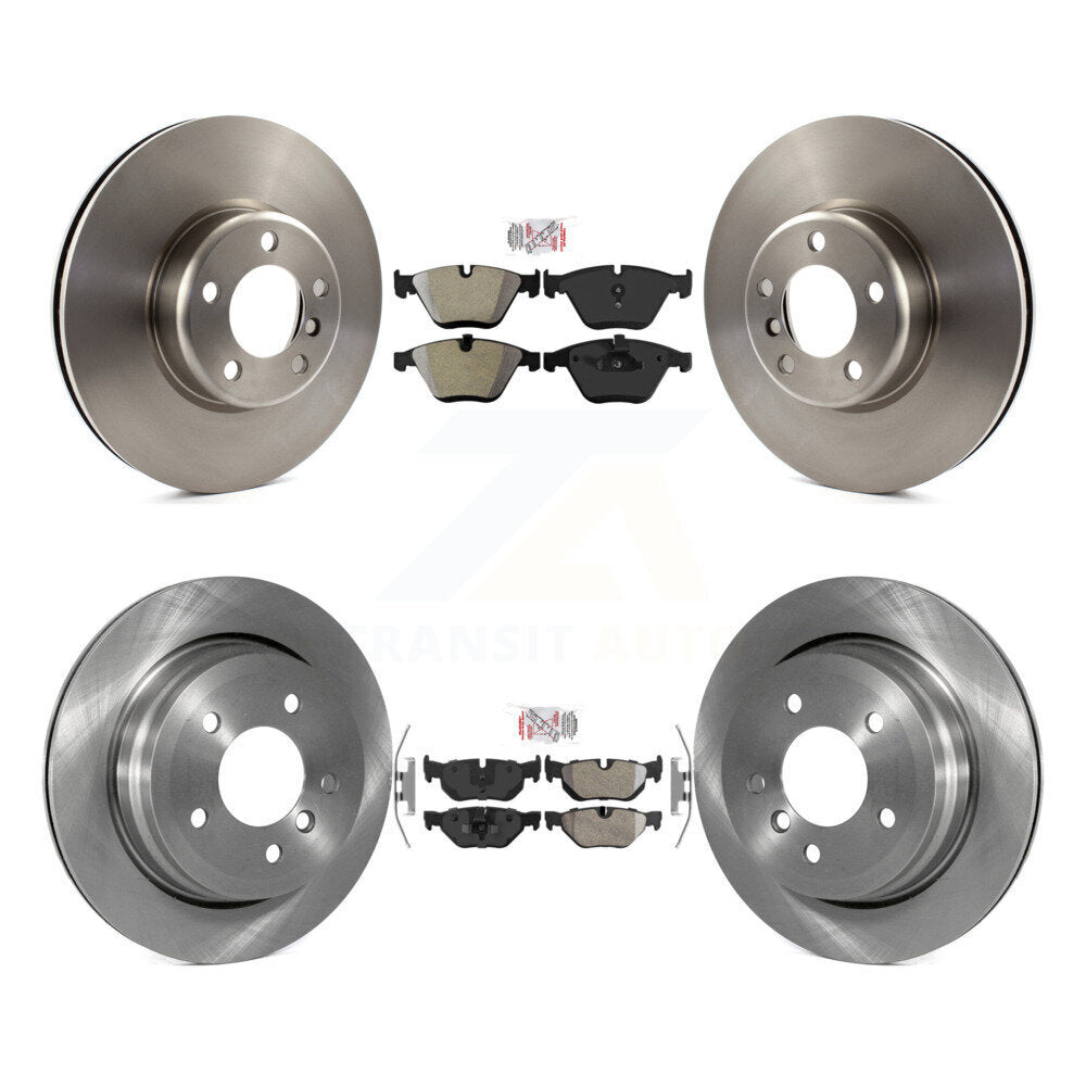 Semi-Metallic Pad Brake Rotors Front Rear Kit For BMW 328i Convertible with 3.0L