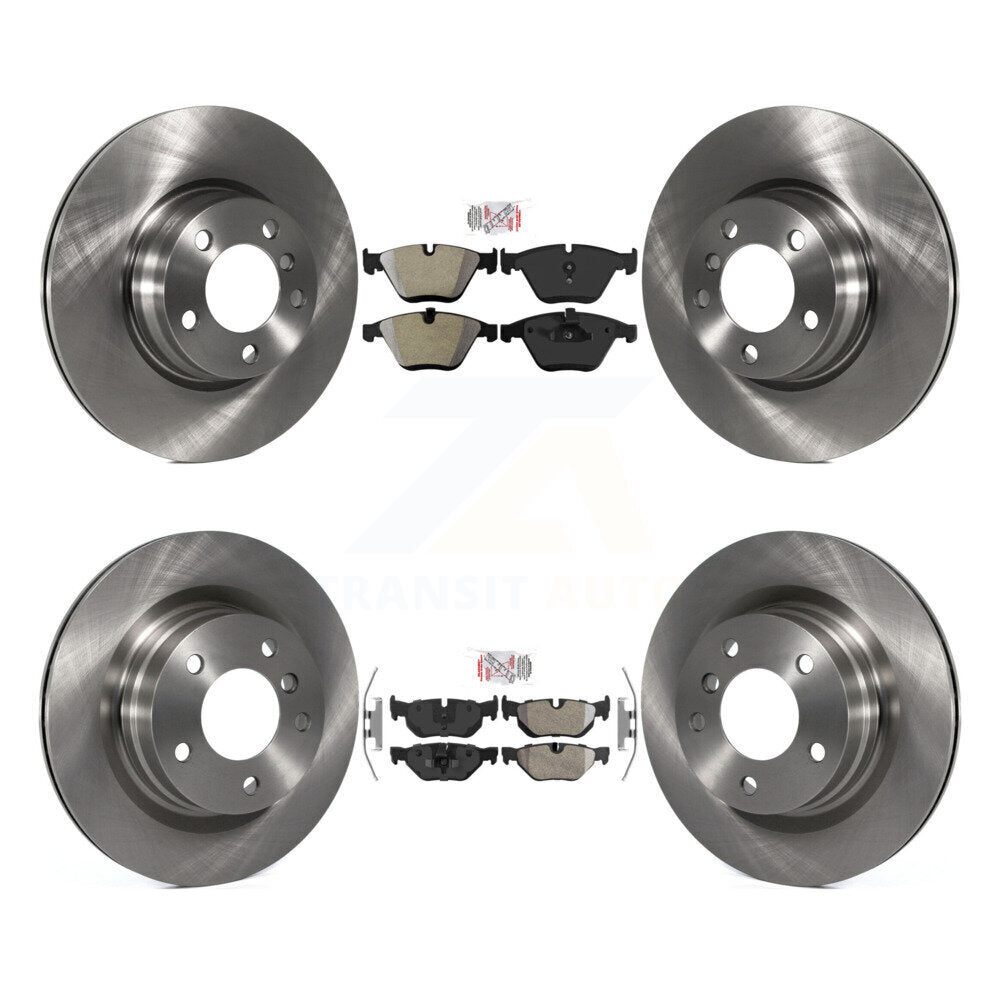 Semi-Metallic Pad Brake Rotors Front Rear Kit For 12-13 BMW 328i Coupe with 3.0L