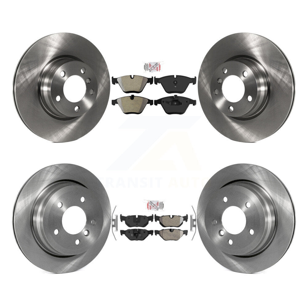 Semi-Metallic Pads And Disc Brake Rotors Front Rear Kit For BMW 328i