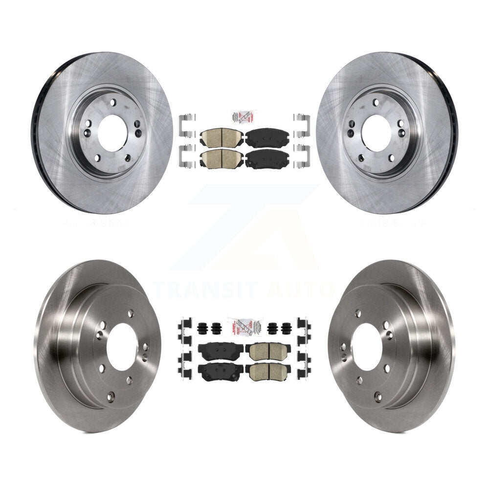 Ceramic Pads And Disc Brake Rotors Front Rear Kit For Hyundai Azera