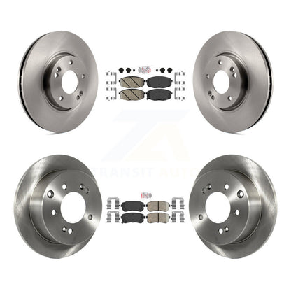 Ceramic Pads And Disc Brake Rotors Front Rear Kit For Kia Forte Koup Forte5