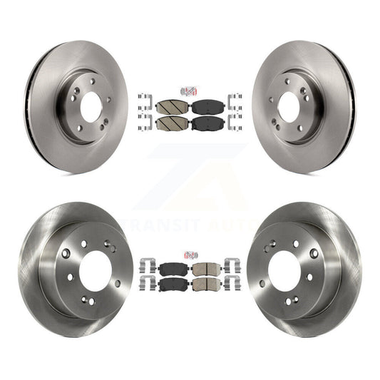 Ceramic Pads And Disc Brake Rotors Front Rear Kit For Kia Forte Koup Forte5