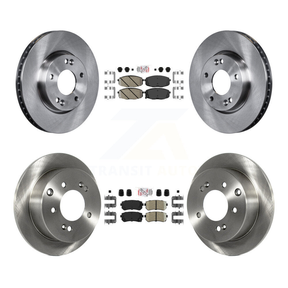 Ceramic Pads And Disc Brake Rotors Front Rear Kit For Kia Forte Koup Forte5